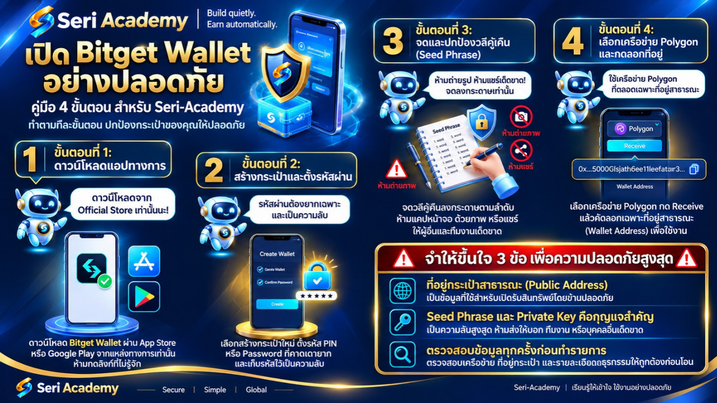 คู่มือเปิดกระเป๋า Bitget Wallet
